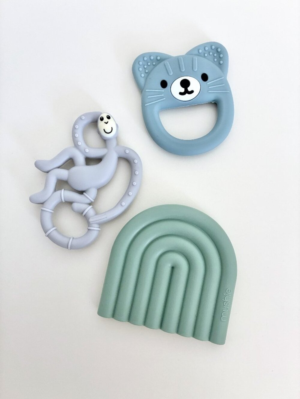 Baby Teether Bundle - 100% silicone - Matchstick Monkey/Mushie